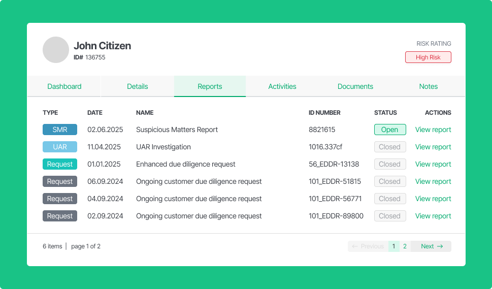 Structured record-keeping