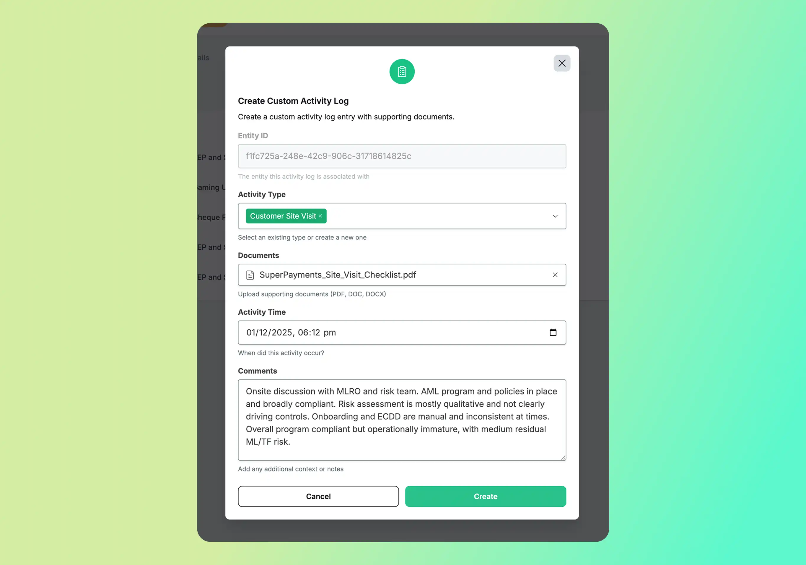 Custom activities